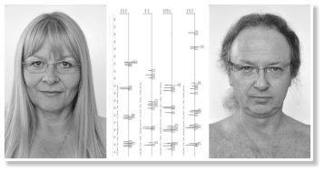 HuM-ART - Auftragskunst - Paargenetisches Porträt, Solventprint auf Dibond, Tryptichon